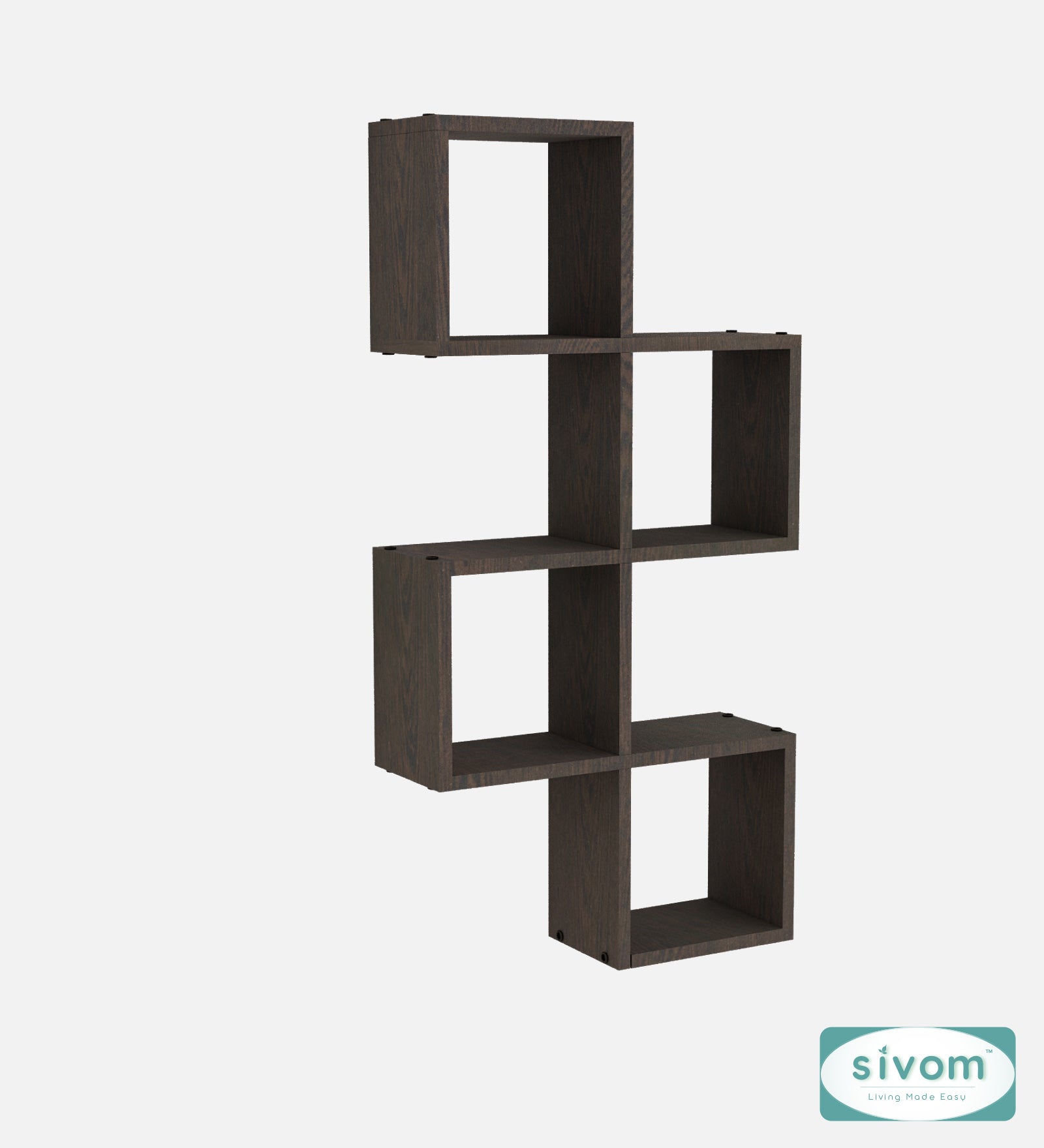 Sivom SIVOM AURA Multipurpose Modular Wall Racks/Shelves/Organiser/Décor Particle Board Wall Shelf (Number of Shelves - 7, ) for Modern Homes | Elegant Design & Premium Finish