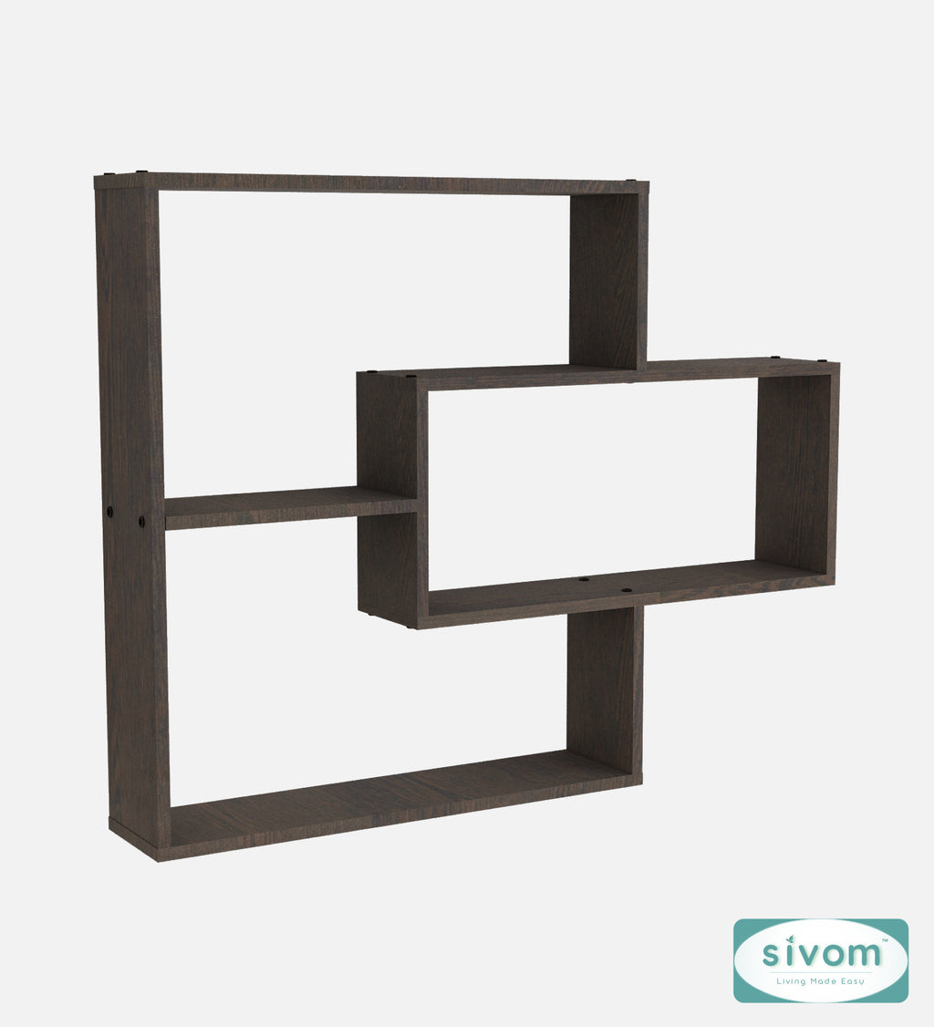 Sivom SIVOM CRIP Multipurpose Modular Wall Racks/Shelves/Organiser/Décor Particle Board Wall Shelf (Number of Shelves - 5, ) for Modern Homes | Elegant Design & Premium Finish