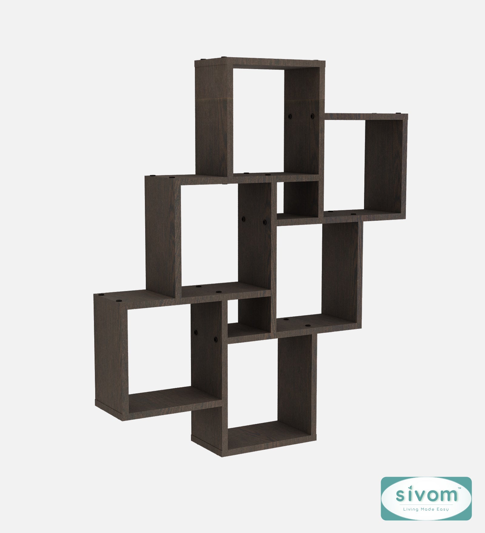 Sivom SIVOM CUBE Multipurpose Modular Wall Racks/Shelves/Organiser/Décor Particle Board Wall Shelf (Number of Shelves - 8, ) for Modern Homes | Elegant Design & Premium Finish