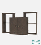 Sivom SIVOM WYDE Multipurpose Modular Wall Racks/Shelves/Organiser/Décor Particle Board Wall Shelf (Number of Shelves - 4, ) for Modern Homes | Elegant Design & Premium Finish