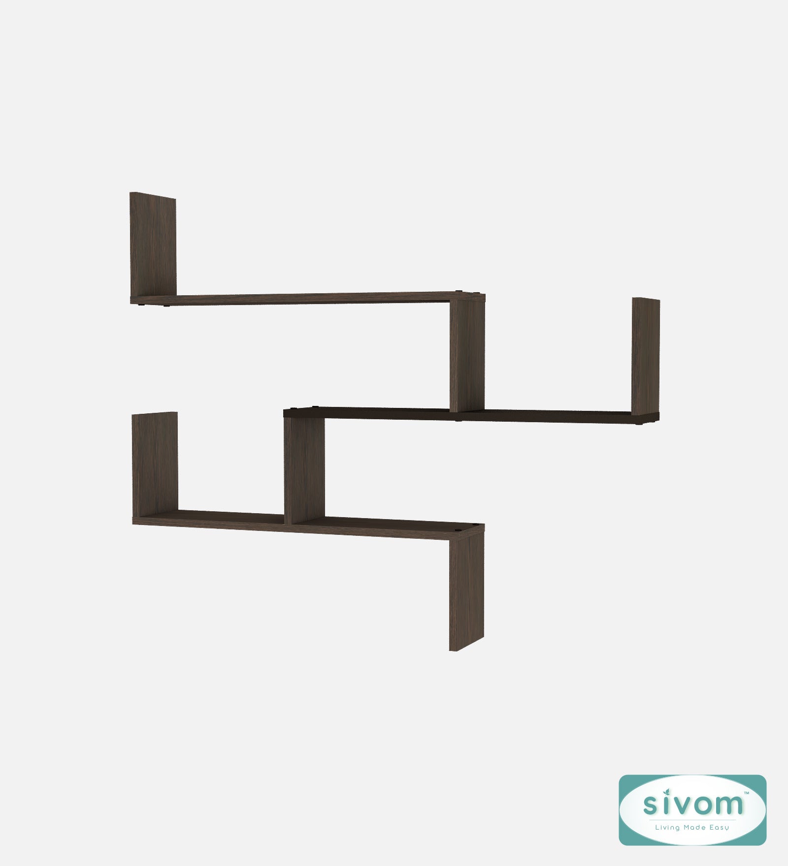 Sivom SIVOM WRAN Multipurpose Modular Wall Racks/Shelves/Organiser/Décor Particle Board Wall Shelf (Number of Shelves - 5, ) for Modern Homes | Elegant Design & Premium Finish