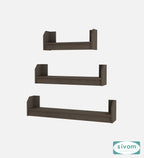 Sivom SIVOM REMI Multipurpose Modular Wall Racks/Shelves/Organiser/Décor Particle Board Wall Shelf (Number of Shelves - 3, ) for Modern Homes | Elegant Design & Premium Finish