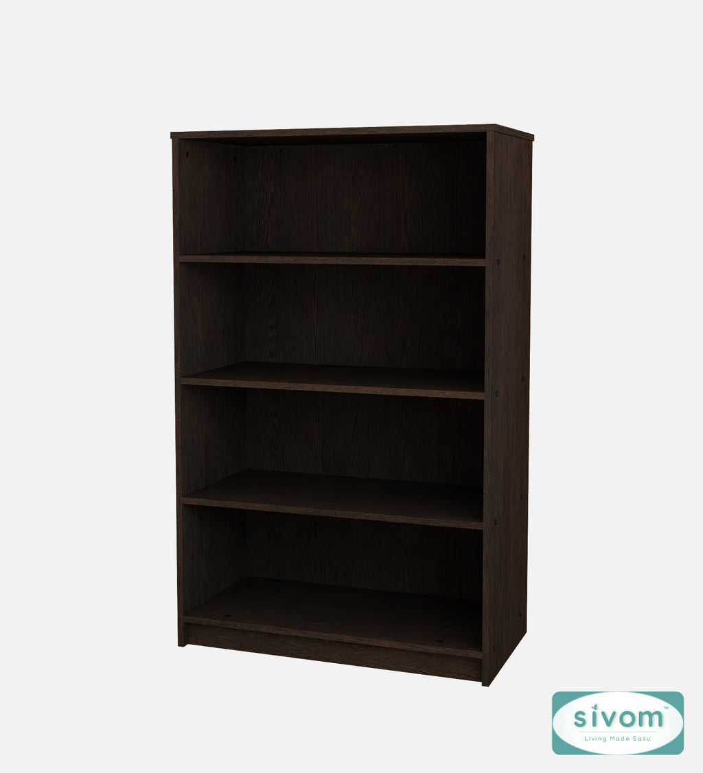 Sivom SIVOM Urbane Multipurpose Storage Rack/Study/Home/Office Engineered Wood Open Book Shelf (Finish Color - Dark Wenge, Knock Down) for Modern Homes | Elegant Design & Premium Finish