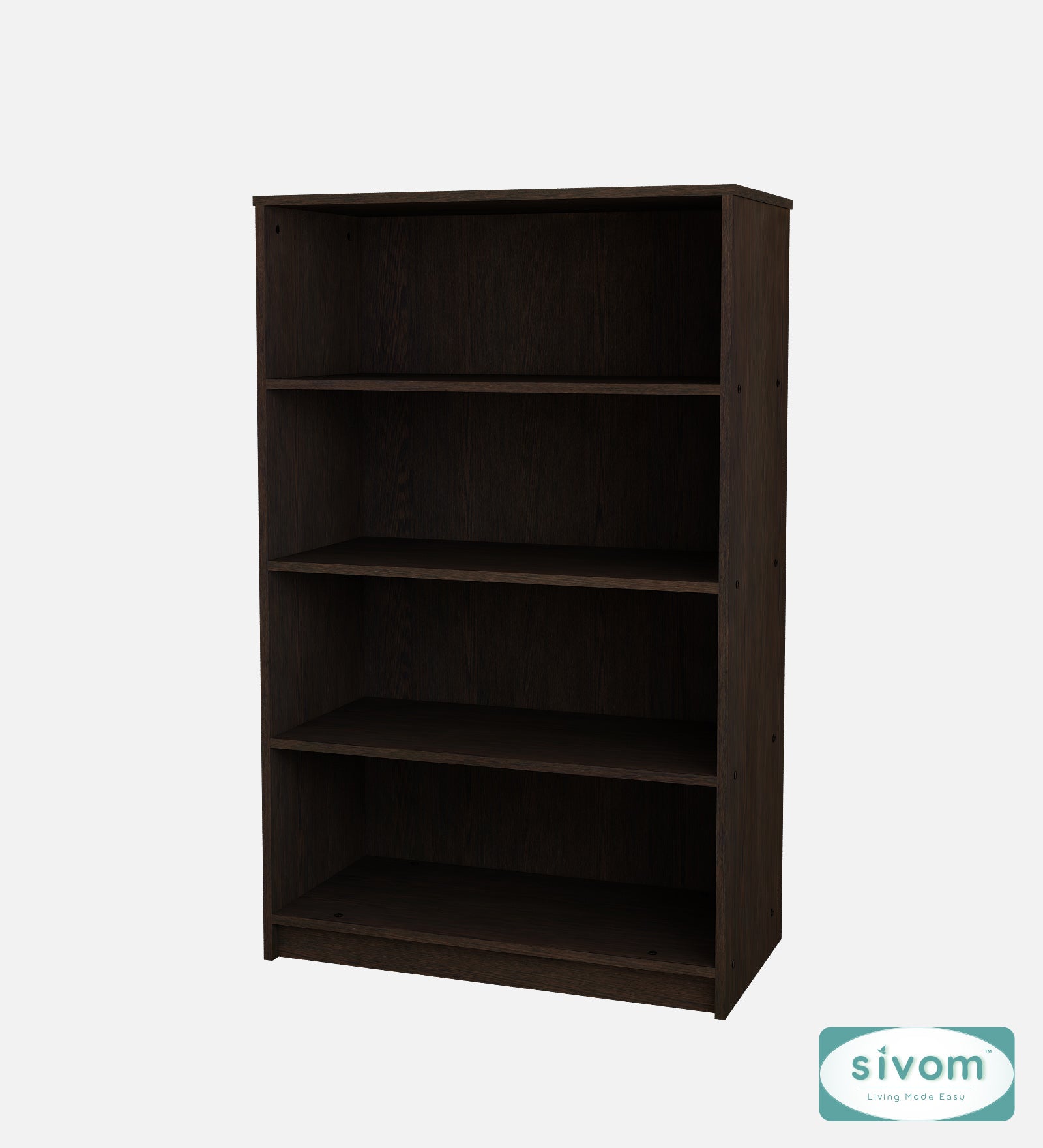 Sivom SIVOM Urbane Multipurpose Storage Rack/Study/Home/Office Engineered Wood Open Book Shelf (Finish Color - Dark Wenge, Knock Down) for Modern Homes | Elegant Design & Premium Finish