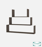 Sivom SIVOM KITE Multipurpose Modular Wall Racks/Shelves/Organiser/Décor Particle Board Wall Shelf (Number of Shelves - 3, ) for Modern Homes | Elegant Design & Premium Finish