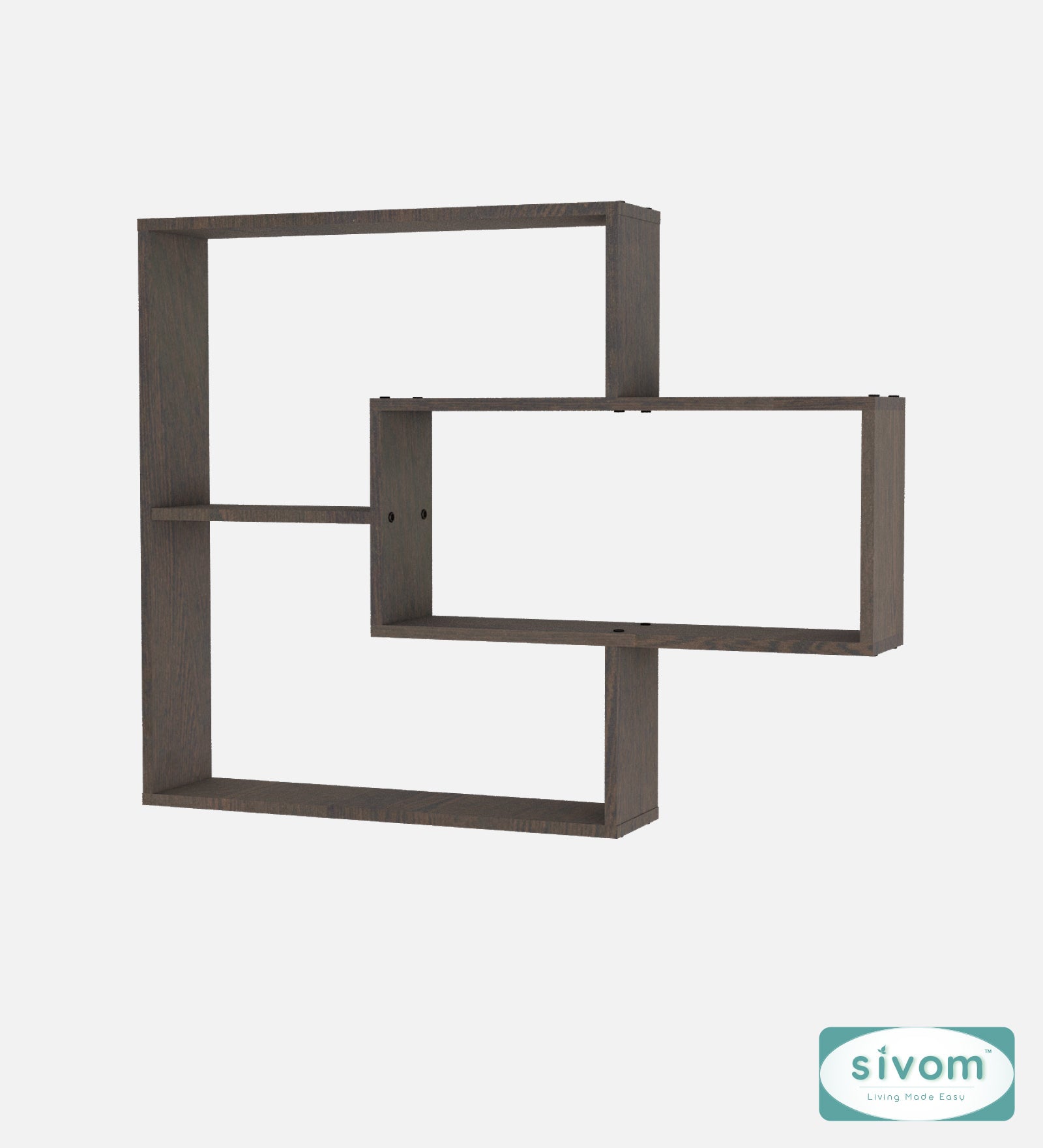 Sivom SIVOM CRIP Multipurpose Modular Wall Racks/Shelves/Organiser/Décor Particle Board Wall Shelf (Number of Shelves - 5, ) for Modern Homes | Elegant Design & Premium Finish