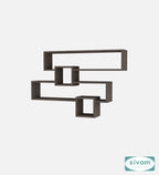 Sivom SIVOM CLAY Multipurpose Modular Wall Racks/Shelves/Organiser/Décor Particle Board Wall Shelf (Number of Shelves - 4, ) for Modern Homes | Elegant Design & Premium Finish
