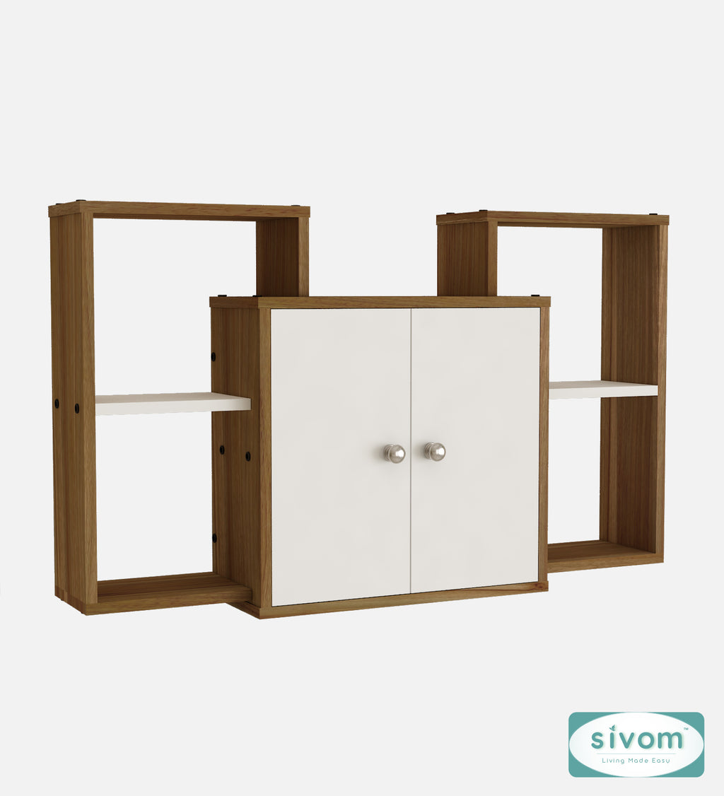 Sivom SIVOM WYDE Multipurpose Modular Wall Racks/Shelves/Organiser/Décor Particle Board Wall Shelf (Number of Shelves - 4, ) for Modern Homes | Elegant Design & Premium Finish