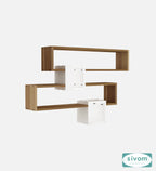 Sivom SIVOM CLAY Multipurpose Modular Wall Racks/Shelves/Organiser/Décor Particle Board Wall Shelf (Number of Shelves - 4, ) for Modern Homes | Elegant Design & Premium Finish