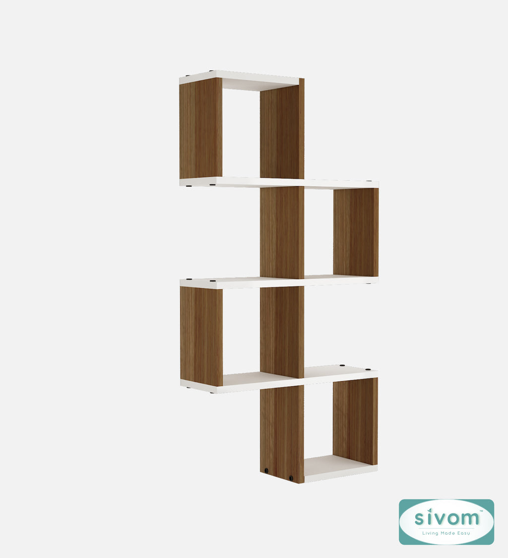 Sivom SIVOM AURA Multipurpose Modular Wall Racks/Shelves/Organiser/Décor Particle Board Wall Shelf (Number of Shelves - 7, ) for Modern Homes | Elegant Design & Premium Finish