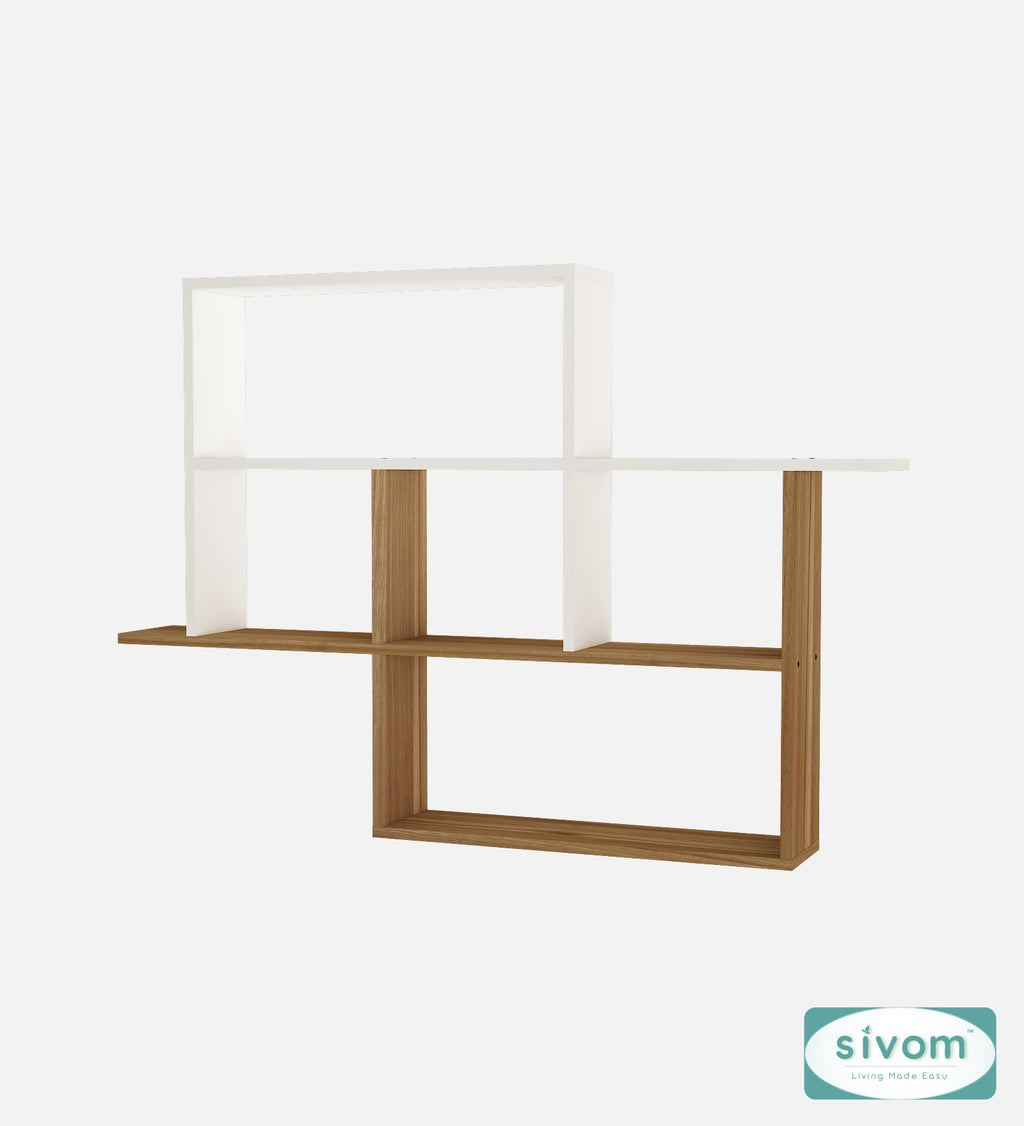 Sivom SIVOM CEDRIC Multipurpose Modular Wall Racks/Shelves/Organiser/Décor Particle Board Wall Shelf (Number of Shelves - 6, ) for Modern Homes | Elegant Design & Premium Finish
