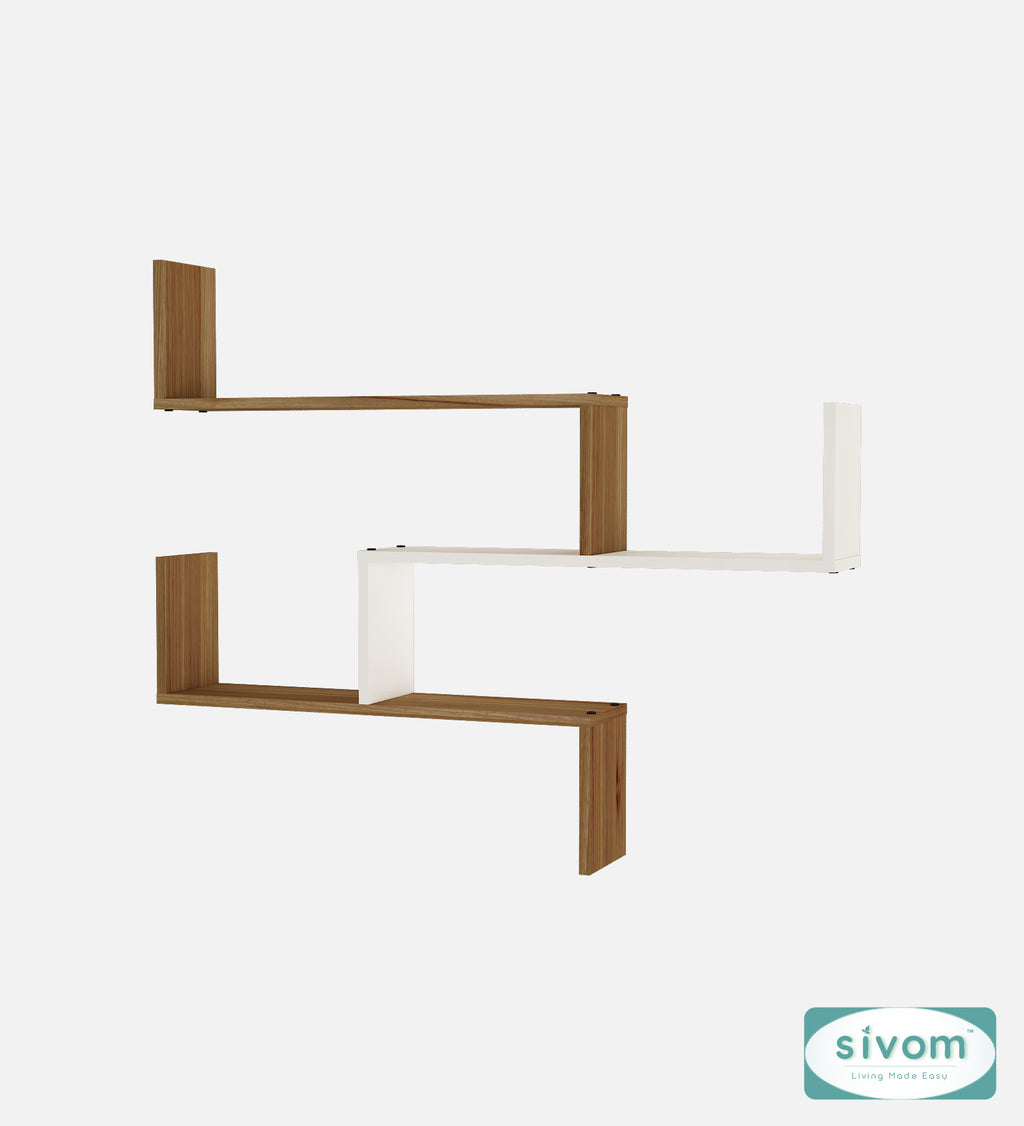 Sivom SIVOM WRAN Multipurpose Modular Wall Racks/Shelves/Organiser/Décor Particle Board Wall Shelf (Number of Shelves - 5, ) for Modern Homes | Elegant Design & Premium Finish