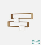 Sivom SIVOM CLAY Multipurpose Modular Wall Racks/Shelves/Organiser/Décor Particle Board Wall Shelf (Number of Shelves - 4, ) for Modern Homes | Elegant Design & Premium Finish