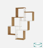 Sivom SIVOM CUBE Multipurpose Modular Wall Racks/Shelves/Organiser/Décor Particle Board Wall Shelf (Number of Shelves - 8, ) for Modern Homes | Elegant Design & Premium Finish