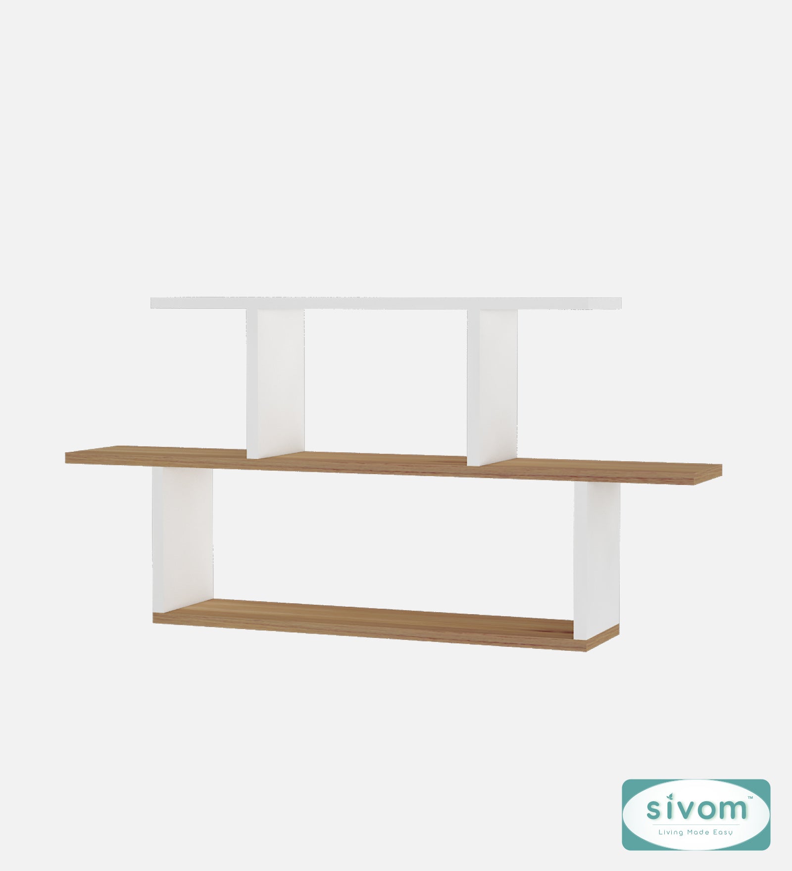 Sivom SIVOM ETHAN Multipurpose Modular Wall Racks/Shelves/Organiser/Décor Particle Board Wall Shelf (Number of Shelves - 5, ) for Modern Homes | Elegant Design & Premium Finish