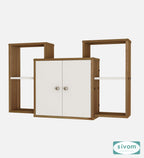 Sivom SIVOM WYDE Multipurpose Modular Wall Racks/Shelves/Organiser/Décor Particle Board Wall Shelf (Number of Shelves - 4, ) for Modern Homes | Elegant Design & Premium Finish