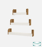 Sivom SIVOM REMI Multipurpose Modular Wall Racks/Shelves/Organiser/Décor Particle Board Wall Shelf (Number of Shelves - 3, ) for Modern Homes | Elegant Design & Premium Finish