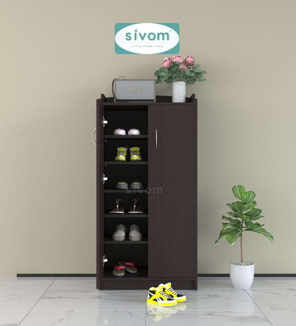 Sivom SIVOM Jade Engineered Wood Shoe Stand (, 6 Shelves, Knock Down) for Modern Homes | Elegant Design & Premium Finish