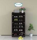 Sivom SIVOM Jade Engineered Wood Shoe Stand (, 6 Shelves, Knock Down) for Modern Homes | Elegant Design & Premium Finish