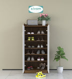 Sivom SIVOM Jade Engineered Wood Shoe Stand (, 6 Shelves, Knock Down) for Modern Homes | Elegant Design & Premium Finish