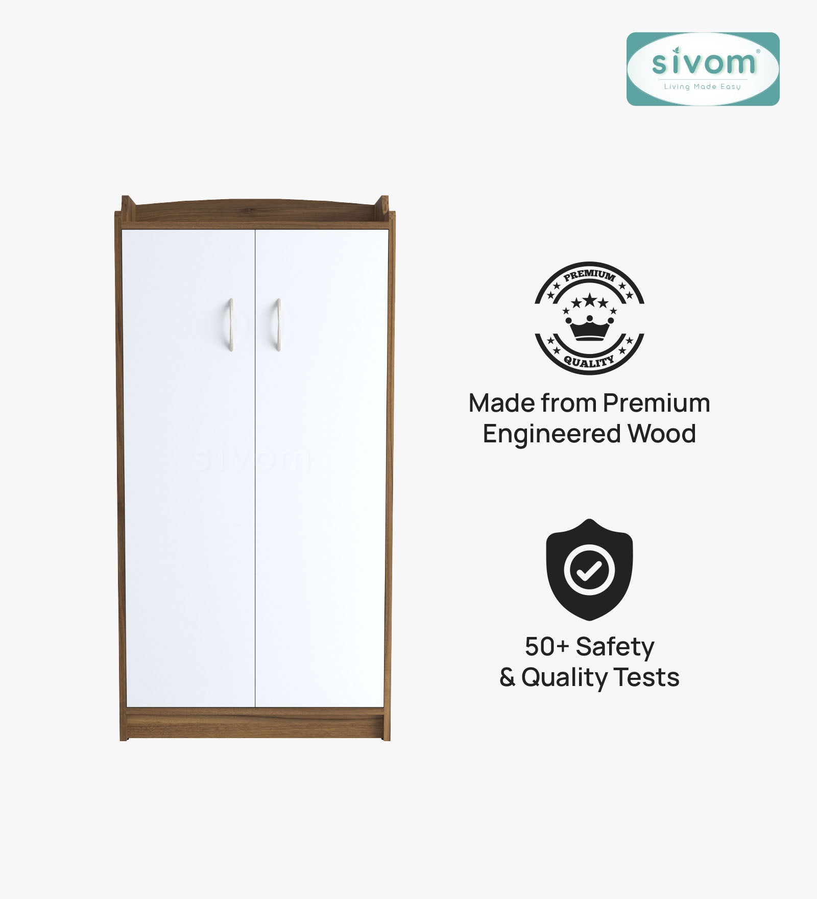 Sivom SIVOM Jade Engineered Wood Shoe Stand (, 6 Shelves, Knock Down) for Modern Homes | Elegant Design & Premium Finish