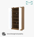 Sivom SIVOM Jade Engineered Wood Shoe Stand (, 6 Shelves, Knock Down) for Modern Homes | Elegant Design & Premium Finish