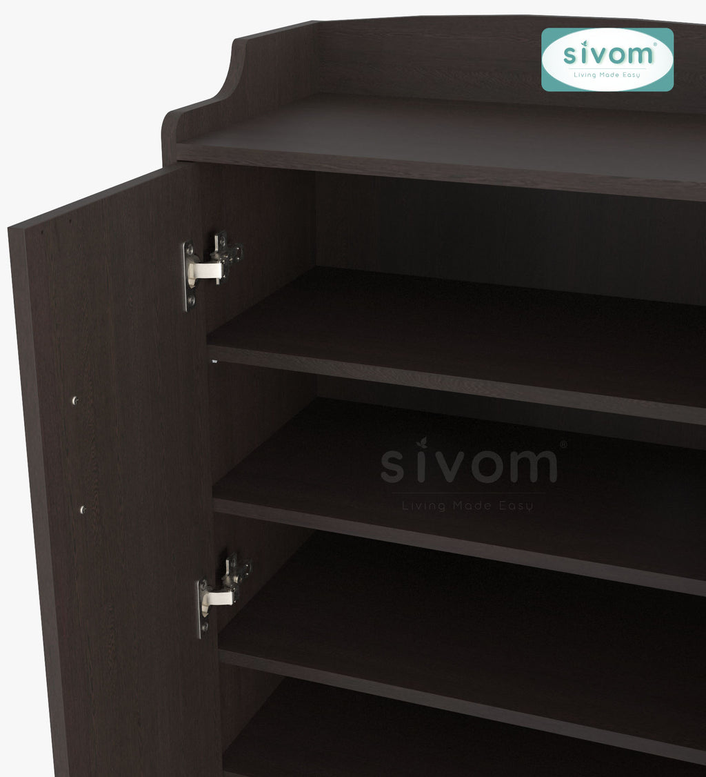 Sivom SIVOM Jade Engineered Wood Shoe Stand (, 6 Shelves, Knock Down) for Modern Homes | Elegant Design & Premium Finish
