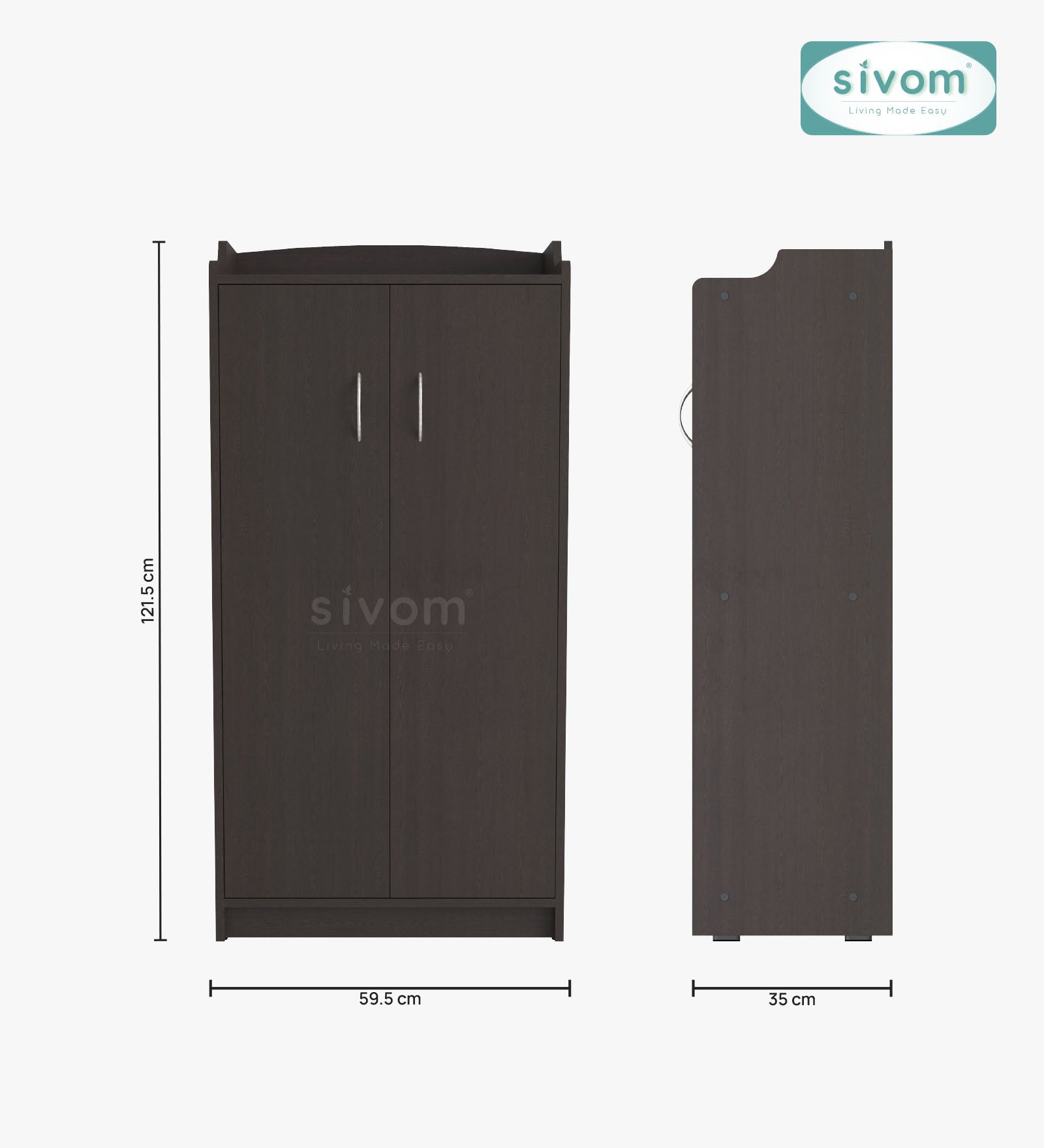 Sivom SIVOM Jade Engineered Wood Shoe Stand (, 6 Shelves, Knock Down) for Modern Homes | Elegant Design & Premium Finish