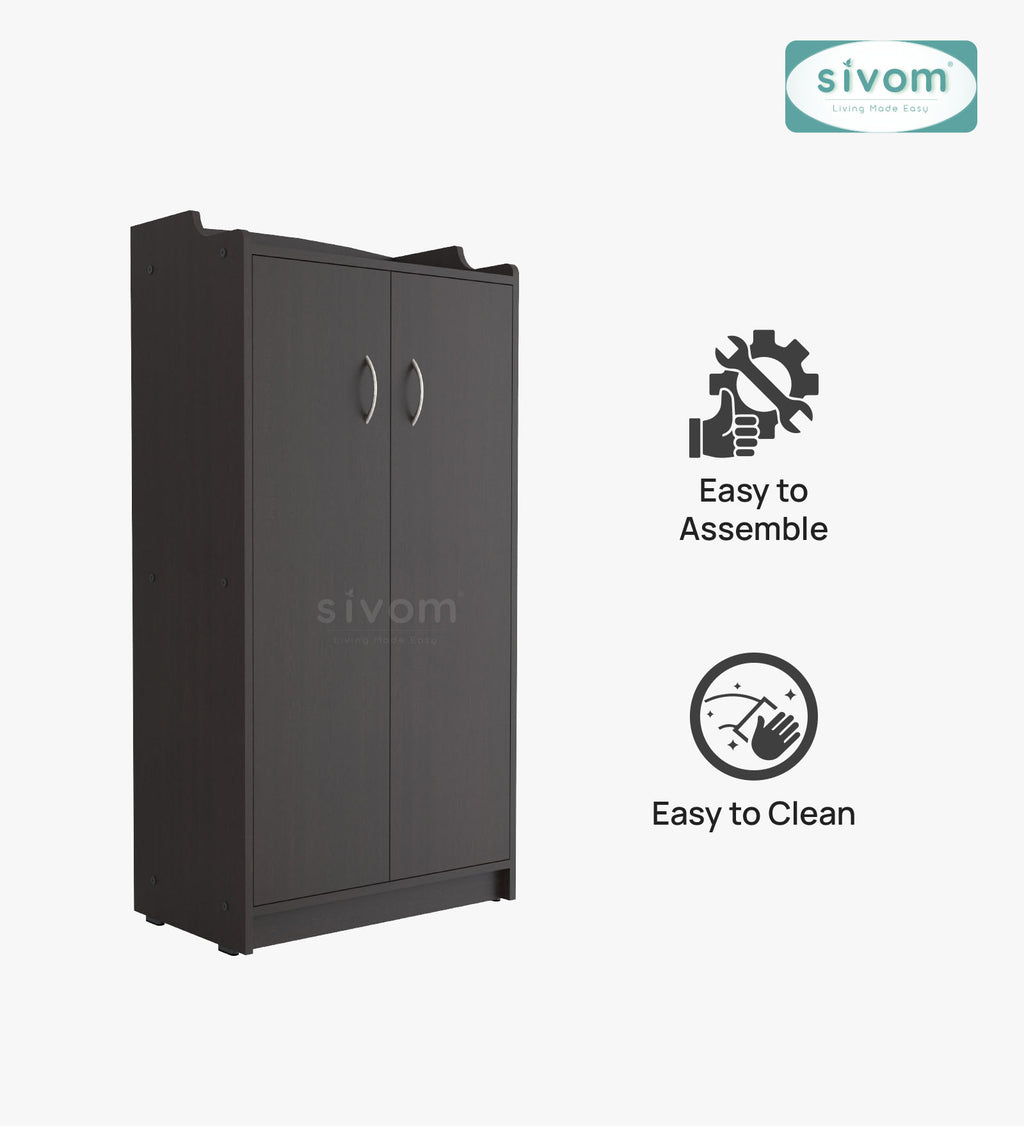 Sivom SIVOM Jade Engineered Wood Shoe Stand (, 6 Shelves, Knock Down) for Modern Homes | Elegant Design & Premium Finish