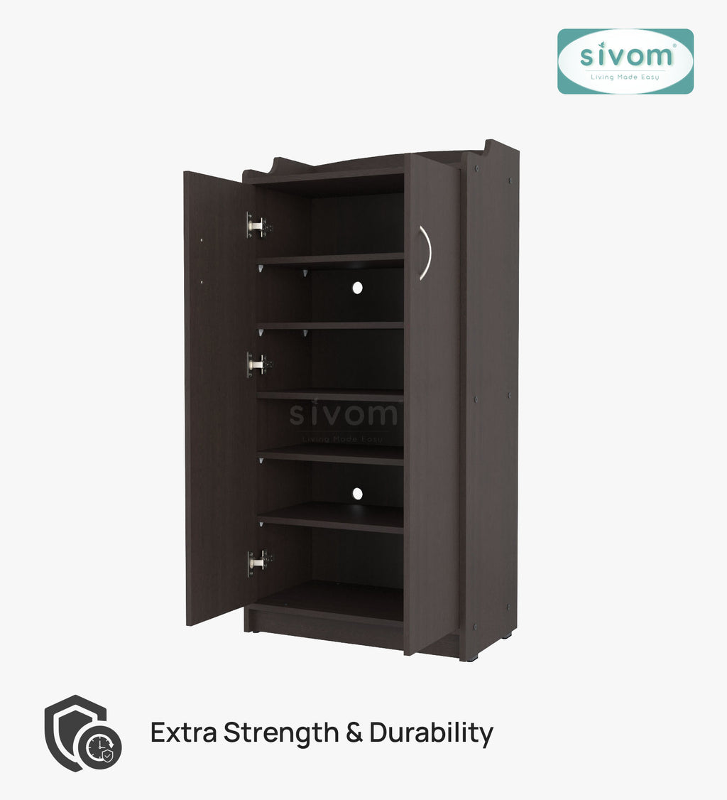 Sivom SIVOM Jade Engineered Wood Shoe Stand (, 6 Shelves, Knock Down) for Modern Homes | Elegant Design & Premium Finish