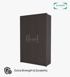 SIVOM JASON Multipurpose 3 Door Closet Engineered Wood 3 Door Wardrobe for Modern Homes | Elegant Design & Premium Finish