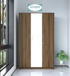 SIVOM JASON Multipurpose 3 Door Closet Engineered Wood 3 Door Wardrobe for Modern Homes | Elegant Design & Premium Finish