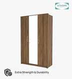 SIVOM JASON Multipurpose 3 Door Closet Engineered Wood 3 Door Wardrobe for Modern Homes | Elegant Design & Premium Finish