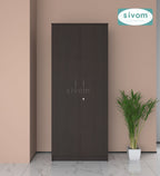 Sivom SIVOM Jennifer Multipurpose 2 Door Wardrobe / Spacious Shelves with Hanging Rail Engineered Wood 2 Door Wardrobe for Modern Homes | Elegant Design & Premium Finish