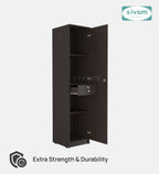 Sivom SIVOM JENNIFER Multipurpose 1 Door Wardrobe / Spacious 4 Shelves with Drawer Engineered Wood 1 Door Wardrobe for Modern Homes | Elegant Design & Premium Finish