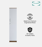 Sivom SIVOM JENNIFER Multipurpose 1 Door Wardrobe / Spacious 4 Shelves with Drawer Engineered Wood 1 Door Wardrobe for Modern Homes | Elegant Design & Premium Finish
