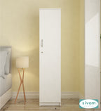 Sivom SIVOM JENNIFER Multipurpose 1 Door Wardrobe / Spacious 4 Shelves with Drawer Engineered Wood 1 Door Wardrobe for Modern Homes | Elegant Design & Premium Finish