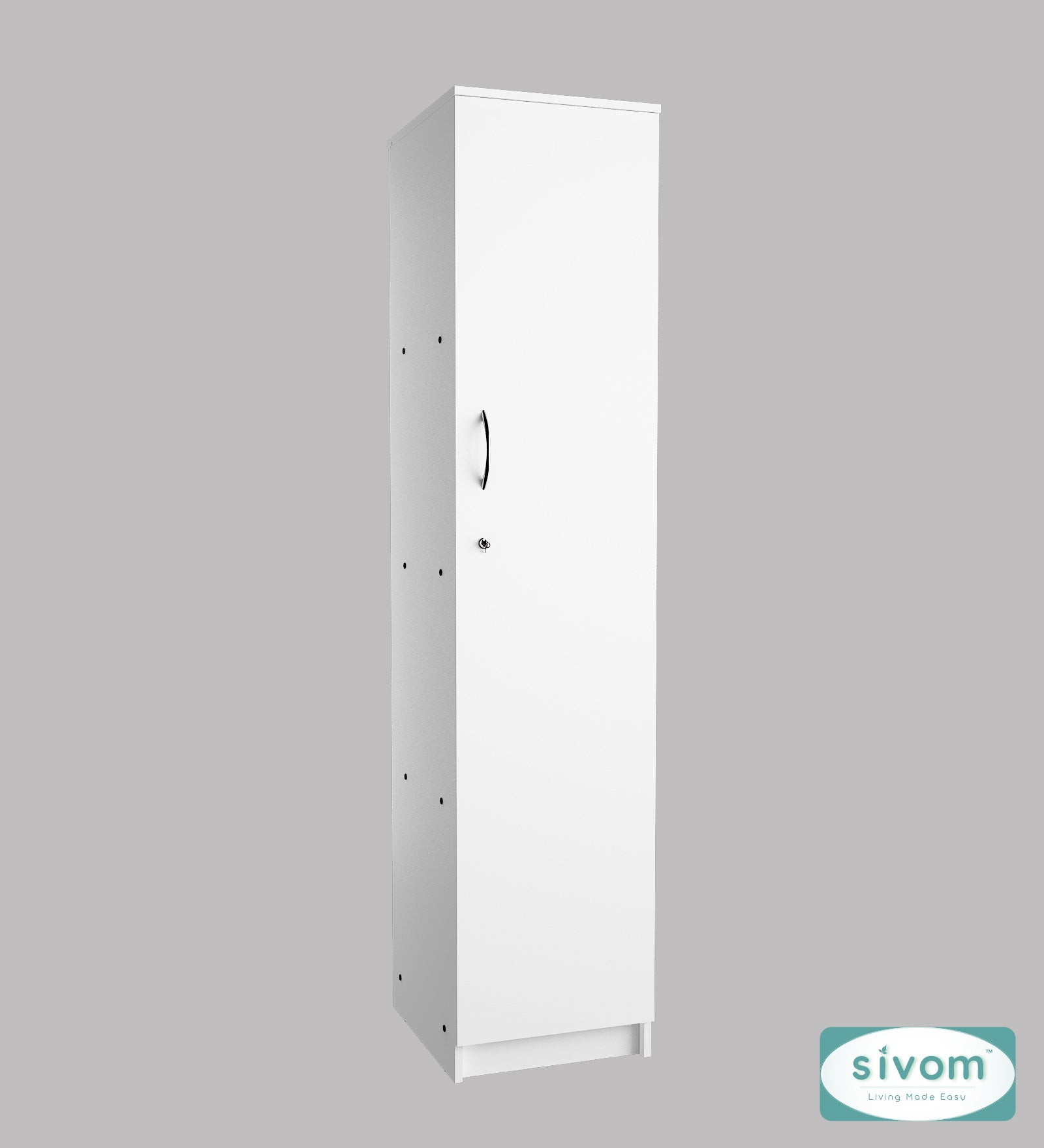 Sivom SIVOM JENNIFER Multipurpose 1 Door Wardrobe / Spacious 4 Shelves with Drawer Engineered Wood 1 Door Wardrobe for Modern Homes | Elegant Design & Premium Finish