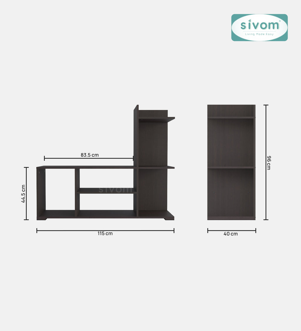 Sivom furniture SIVOM Jewel Multipurpose TV Unit fits upto 43 inch with Storage Engineered Wood TV Entertainment Unit for Modern Homes | Elegant Design & Premium Finish