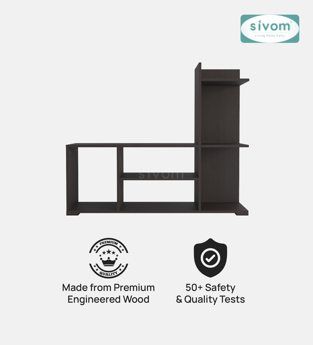 Sivom furniture SIVOM Jewel Multipurpose TV Unit fits upto 43 inch with Storage Engineered Wood TV Entertainment Unit for Modern Homes | Elegant Design & Premium Finish