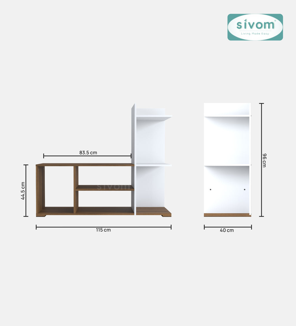 Sivom furniture SIVOM Jewel Multipurpose TV Unit fits upto 43 inch with Storage Engineered Wood TV Entertainment Unit for Modern Homes | Elegant Design & Premium Finish