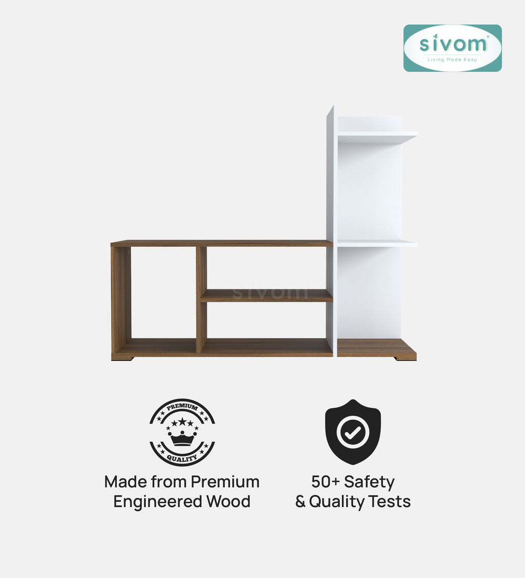 Sivom furniture SIVOM Jewel Multipurpose TV Unit fits upto 43 inch with Storage Engineered Wood TV Entertainment Unit for Modern Homes | Elegant Design & Premium Finish