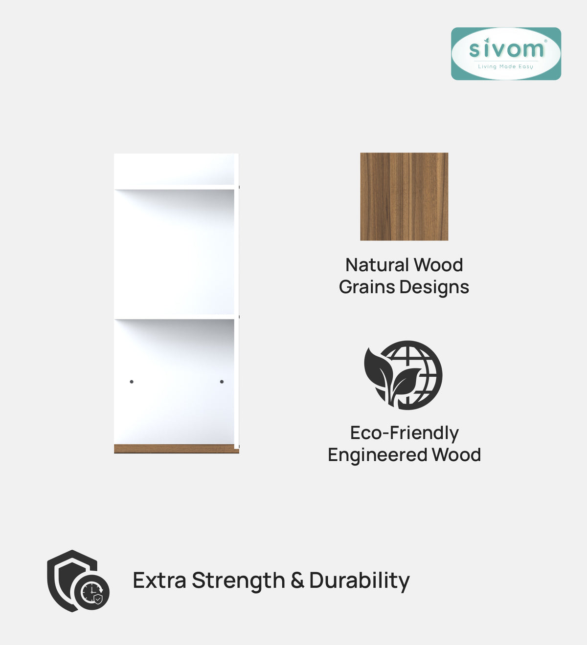 Sivom furniture SIVOM Jewel Multipurpose TV Unit fits upto 43 inch with Storage Engineered Wood TV Entertainment Unit for Modern Homes | Elegant Design & Premium Finish