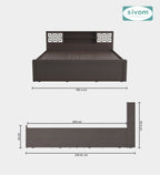 Sivom furniture Kang King With Storage Bedroom Combo