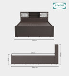 Sivom furniture Kang Queen With Storage Bedroom Combo