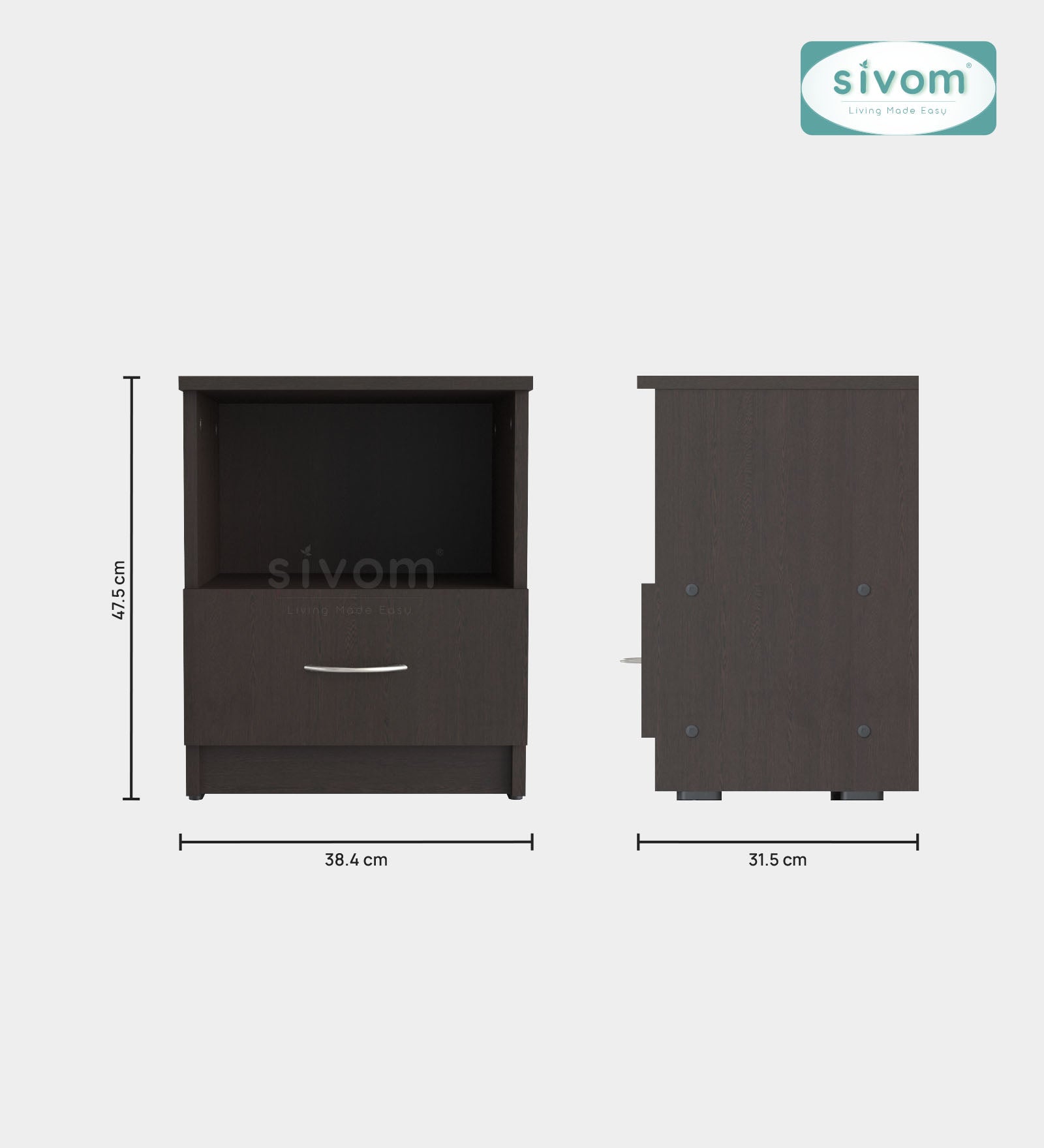 Sivom furniture Kang Queen With Storage Bedroom Combo
