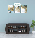 Sivom SIVOM Kate Engineered Wood Shoe Rack (, 4 Shelves, Knock Down) for Modern Homes | Elegant Design & Premium Finish