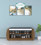 Sivom SIVOM Kate Engineered Wood Shoe Rack (, 4 Shelves, Knock Down) for Modern Homes | Elegant Design & Premium Finish