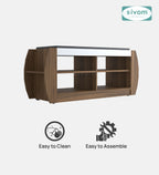 Sivom SIVOM Kate Engineered Wood Shoe Rack (, 4 Shelves, Knock Down) for Modern Homes | Elegant Design & Premium Finish