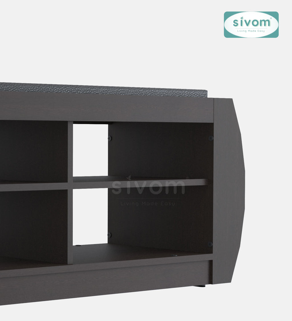 Sivom SIVOM Kate Engineered Wood Shoe Rack (, 4 Shelves, Knock Down) for Modern Homes | Elegant Design & Premium Finish